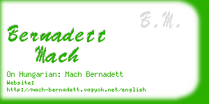 bernadett mach business card